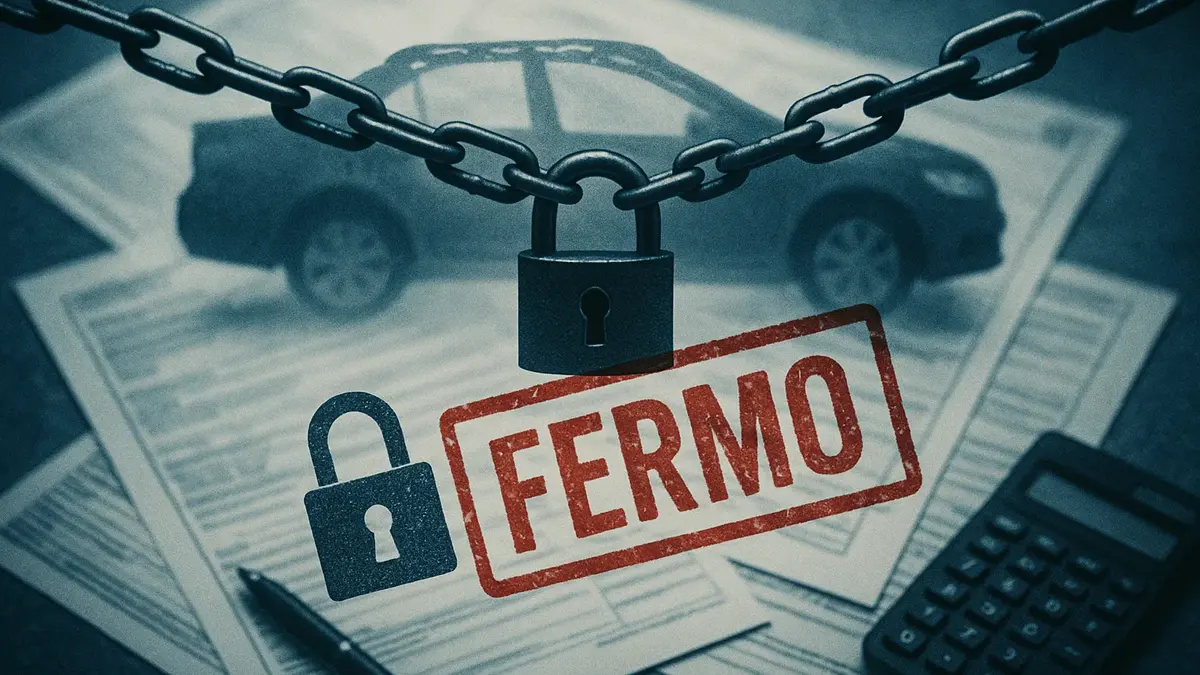 immagine che evoca il concetto di restrizione e burocrazia legata a un veicolo