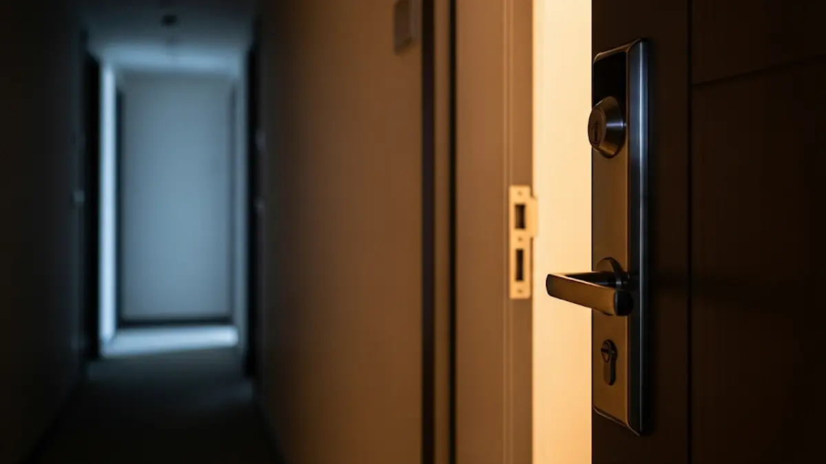 immagine stilizzata di una porta di casa socchiusa