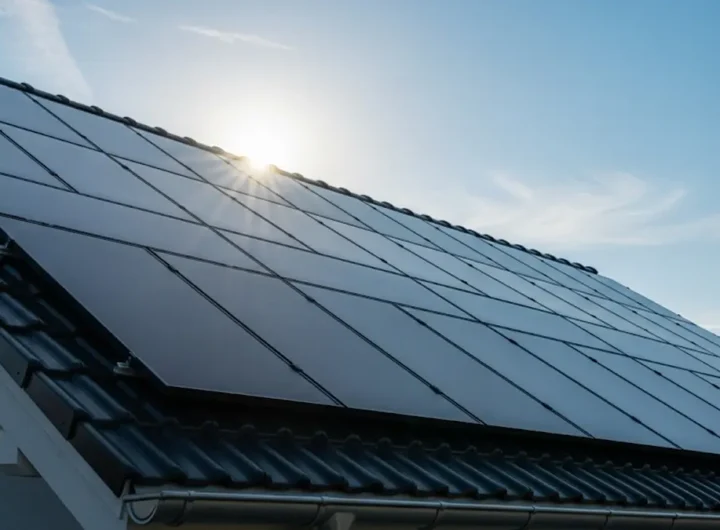 pannelli solari di ultima generazione installati su un tetto residenziale