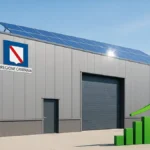 Capannone industriale in Campania con pannelli fotovoltaici sul tetto