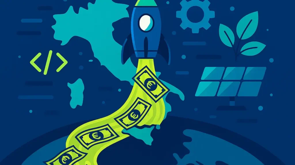 Grafico a barre che mostra la crescita degli investimenti Venture Capital