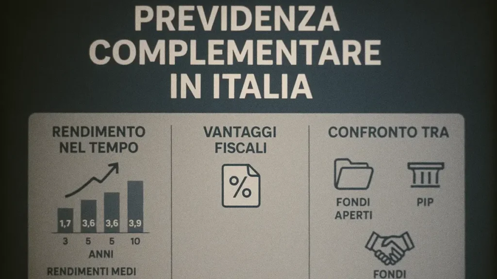 Infografica sui principali vantaggi e caratteristiche della previdenza complementare in Italia