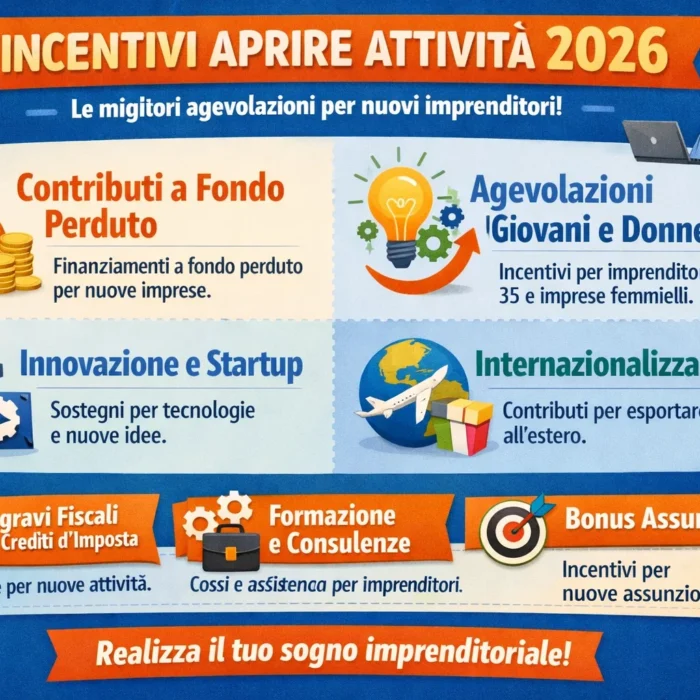 Quali incentivi ci sono per aprire un’attività nel 2026?