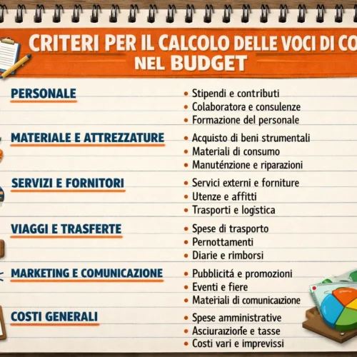 Criteri di calcolo delle voci di costo del budget