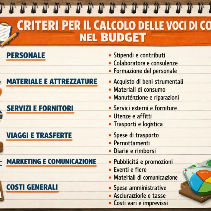 Criteri di calcolo delle voci di costo del budget