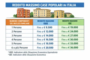 Qual è il reddito massimo per accedere alle case popolari?